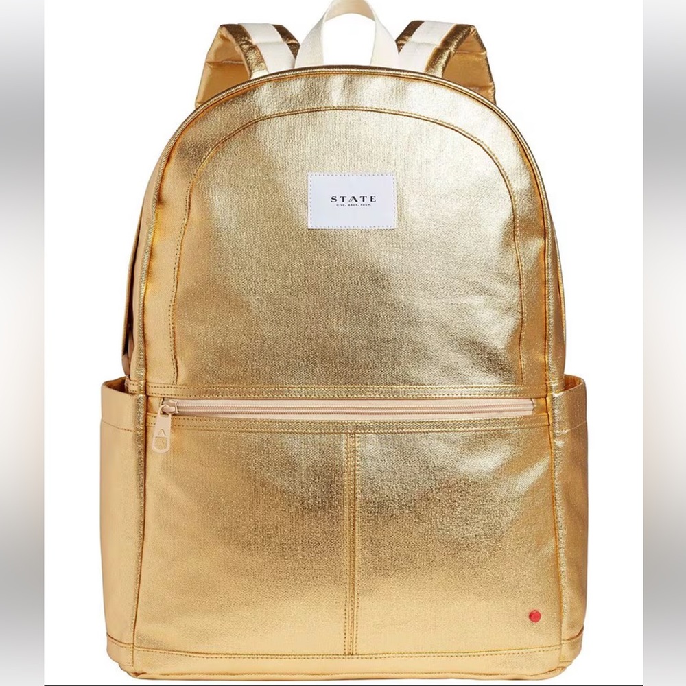STATE Gold Large Kane Double Pocket Backpack